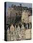 View of Edinburgh Castle from Grassmarket, Edinburgh, Lothian, Scotland, United Kingdom, Europe-Ethel Davies-Stretched Canvas