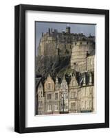 View of Edinburgh Castle from Grassmarket, Edinburgh, Lothian, Scotland, United Kingdom, Europe-Ethel Davies-Framed Photographic Print