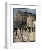 View of Edinburgh Castle from Grassmarket, Edinburgh, Lothian, Scotland, United Kingdom, Europe-Ethel Davies-Framed Photographic Print