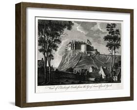 View of Edinburgh Castle, from the Grey Friars Church Yard, 18th Century-null-Framed Giclee Print