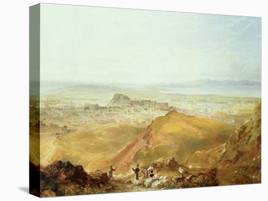 View of Edinburgh from Arthur's Seat-Hugh William Williams-Stretched Canvas