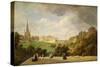 View of Edinburgh, the Walter Scott Monument-Pierre Justin Ouvrie-Stretched Canvas