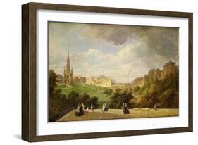 View of Edinburgh, the Walter Scott Monument-Pierre Justin Ouvrie-Framed Giclee Print