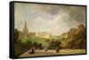 View of Edinburgh, the Walter Scott Monument-Pierre Justin Ouvrie-Framed Stretched Canvas