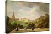 View of Edinburgh, the Walter Scott Monument-Pierre Justin Ouvrie-Stretched Canvas