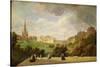 View of Edinburgh, the Walter Scott Monument-Pierre Justin Ouvrie-Stretched Canvas