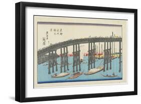 View of Eitai Bridge at the Eastern Capital-Keisai Eisen-Framed Giclee Print
