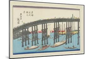 View of Eitai Bridge at the Eastern Capital-Keisai Eisen-Mounted Giclee Print