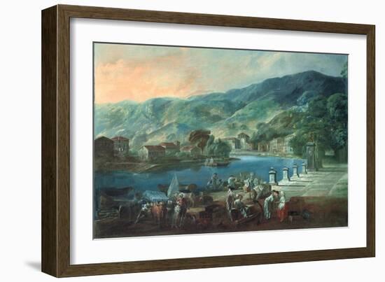 View of El Arenal in Bilbao, Ca 1784-Luis Paret y Alcázar-Framed Giclee Print