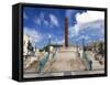 View of El Totem in Plaza Del Totem, Plaza Del Quinto Centenario, San Juan, Puerto Rico, USA-Miva Stock-Framed Stretched Canvas