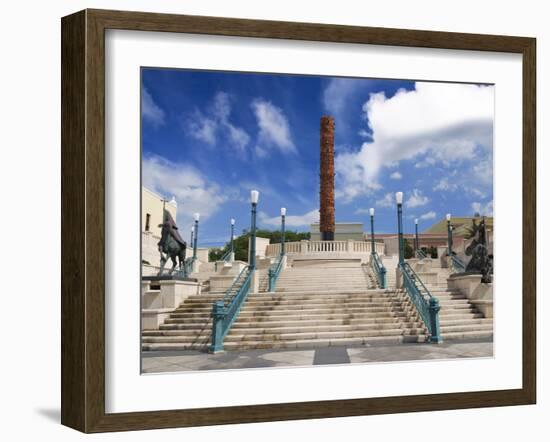 View of El Totem in Plaza Del Totem, Plaza Del Quinto Centenario, San Juan, Puerto Rico, USA-Miva Stock-Framed Premium Photographic Print