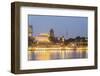 View of Elbe River and St. Pauli Landungsbrucken from Stage Theatre Hamburg-Guido Cozzi-Framed Premium Photographic Print