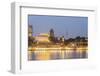 View of Elbe River and St. Pauli Landungsbrucken from Stage Theatre Hamburg-Guido Cozzi-Framed Premium Photographic Print