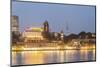View of Elbe River and St. Pauli Landungsbrucken from Stage Theatre Hamburg-Guido Cozzi-Mounted Premium Photographic Print