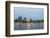 View of Elbe River and St. Pauli Landungsbrucken from Stage Theatre Hamburg-Guido Cozzi-Framed Photographic Print