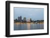 View of Elbe River and St. Pauli Landungsbrucken from Stage Theatre Hamburg-Guido Cozzi-Framed Photographic Print