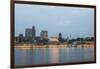 View of Elbe River and St. Pauli Landungsbrucken from Stage Theatre Hamburg-Guido Cozzi-Framed Photographic Print