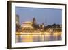 View of Elbe River and St. Pauli Landungsbrucken from Stage Theatre Hamburg-Guido Cozzi-Framed Photographic Print