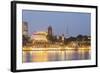 View of Elbe River and St. Pauli Landungsbrucken from Stage Theatre Hamburg-Guido Cozzi-Framed Photographic Print