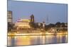 View of Elbe River and St. Pauli Landungsbrucken from Stage Theatre Hamburg-Guido Cozzi-Mounted Photographic Print