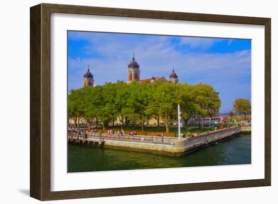 View of Ellis Island National Park, New York City, New York-null-Framed Photographic Print