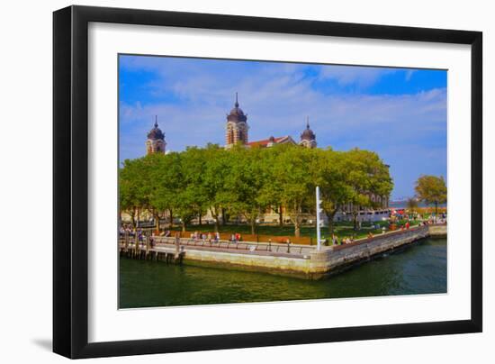 View of Ellis Island National Park, New York City, New York-null-Framed Photographic Print