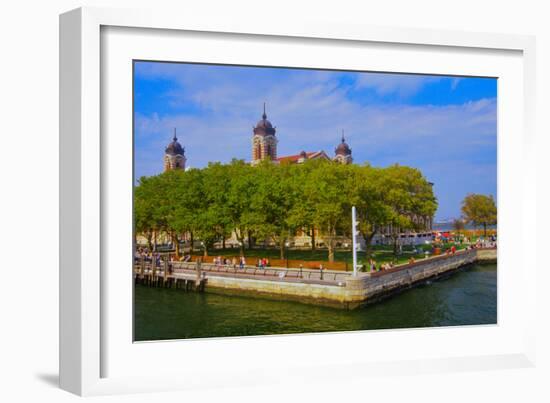 View of Ellis Island National Park, New York City, New York-null-Framed Photographic Print