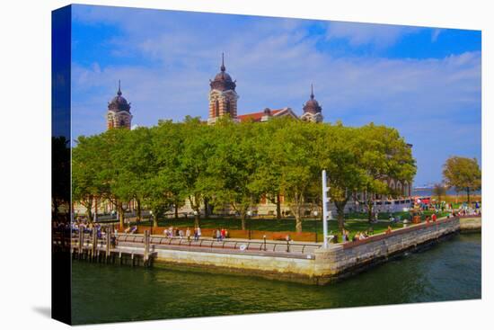 View of Ellis Island National Park, New York City, New York-null-Stretched Canvas