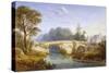 View of Eltham Bridge Near Eltham Palace, Woolwich, Greenwich, London, C1830-William Crouch-Stretched Canvas