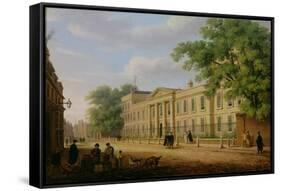View of Emmanuel College, Cambridge University-Richard Bankes Harraden-Framed Stretched Canvas