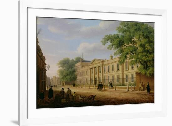 View of Emmanuel College, Cambridge University-Richard Bankes Harraden-Framed Giclee Print