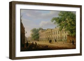 View of Emmanuel College, Cambridge University-Richard Bankes Harraden-Framed Giclee Print