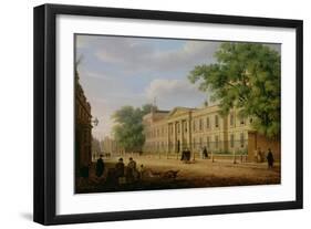 View of Emmanuel College, Cambridge University-Richard Bankes Harraden-Framed Giclee Print