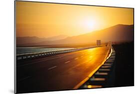 View of Empty Road at Sunset-Lamzeon-Mounted Photographic Print