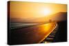 View of Empty Road at Sunset-Lamzeon-Stretched Canvas