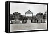 View of Entrance to Chateau Versailles.-null-Framed Stretched Canvas