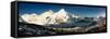 View of Everest and Nuptse from Kala Patthar-Daniel Prudek-Framed Stretched Canvas