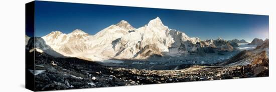 View of Everest and Nuptse from Kala Patthar-Daniel Prudek-Stretched Canvas
