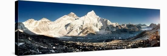 View of Everest and Nuptse from Kala Patthar-Daniel Prudek-Stretched Canvas