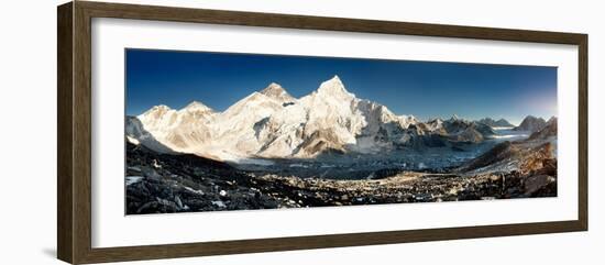 View of Everest and Nuptse from Kala Patthar-Daniel Prudek-Framed Photographic Print