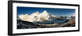 View of Everest and Nuptse from Kala Patthar-Daniel Prudek-Framed Photographic Print