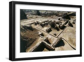 View of Excavations at Harappa, Punjab, Pakistan. Indus Valley Civilization, 3rd Millennium Bc-null-Framed Photographic Print