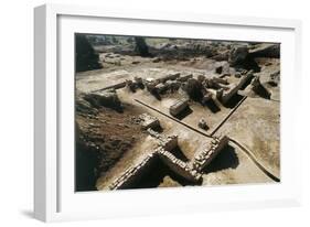 View of Excavations at Harappa, Punjab, Pakistan. Indus Valley Civilization, 3rd Millennium Bc-null-Framed Photographic Print