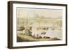 View of Exeter from the River Exmouth (Brown Ink & W/C Wash on Paper)-Thomas Rowlandson-Framed Giclee Print