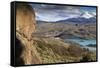 View of Explora Hotel Salto Chico on Lago Pehoe-Eleanor-Framed Stretched Canvas