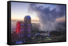 View of Fallsview Casino Resort and the American and Horseshoe Falls-Jane Sweeney-Framed Stretched Canvas