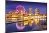 View of False Creek and Vancouver skyline, including World of Science Dome at dusk, Vancouver, Brit-Frank Fell-Mounted Photographic Print