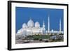 View of Famous Abu Dhabi Sheikh Zayed Mosque by Night, Uae.-prochasson frederic-Framed Photographic Print