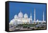 View of Famous Abu Dhabi Sheikh Zayed Mosque by Night, Uae.-prochasson frederic-Framed Stretched Canvas