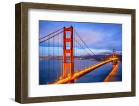 View of Famous Golden Gate Bridge by Night-prochasson-Framed Photographic Print